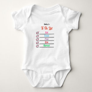 Gepersonaliseerd Baby's to do list Romper