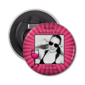 Gepersonaliseerd Bachelorette Lijst Button Flesopener (Voorkant)