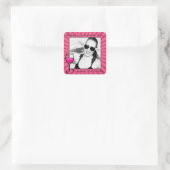 Gepersonaliseerd Bachelorette Lijst Vierkante Sticker (Tas)