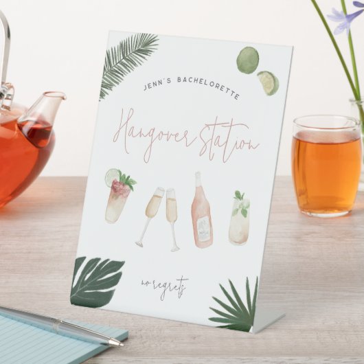 Gepersonaliseerd Bachelorette Party Hangover Stati Reclamebord Met Voetstuk (Insitu)