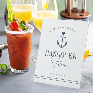 Gepersonaliseerd Bachelorette Party Hangover Stati Reclamebord Met Voetstuk