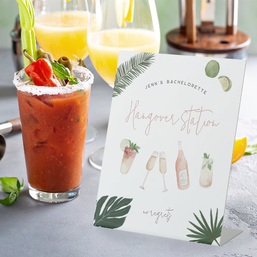 Gepersonaliseerd Bachelorette Party Hangover Stati Reclamebord Met Voetstuk