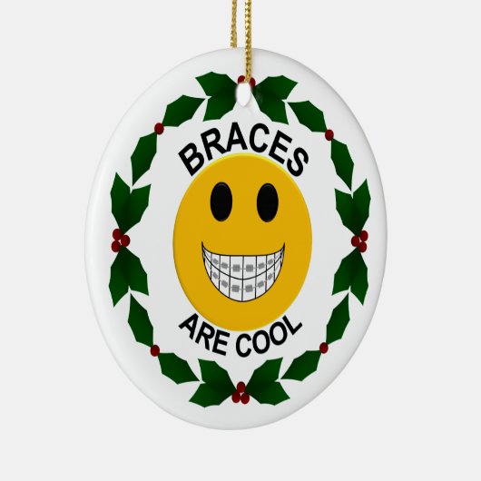 GEPERSONALISEERD BACK-races zijn kerstversiering Keramisch Ornament (Rechts)