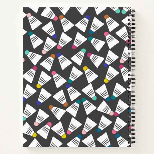 Gepersonaliseerd badminton Notitieboek (Achterkant)