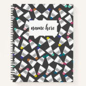 Gepersonaliseerd badminton Notitieboek (Voorkant)