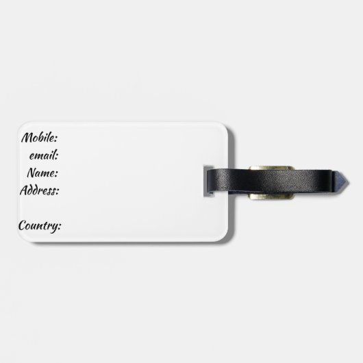 Gepersonaliseerd bagagelabel (Achterkant horizontaal)