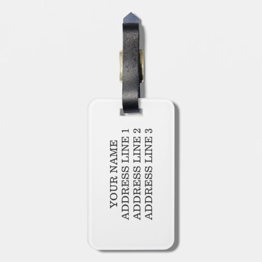 Gepersonaliseerd bagagelabel (Achterkant verticaal)