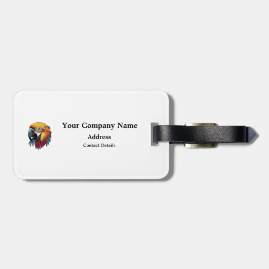 Gepersonaliseerd Bagagelabel – aangepaste bedrijfs (Achterkant horizontaal)