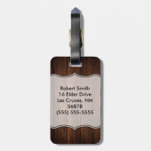 Gepersonaliseerd Bagagelabel Barn Wood Land Rustin (Achterkant verticaal)