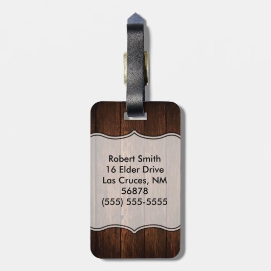 Gepersonaliseerd Bagagelabel Barn Wood Land Rustin (Achterkant verticaal)