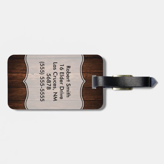 Gepersonaliseerd Bagagelabel Barn Wood Land Rustin (Achterkant horizontaal)