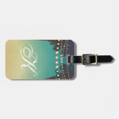 Gepersonaliseerd Bagagelabel Beach Sunset Palm Tre (Voorkant horizontaal)