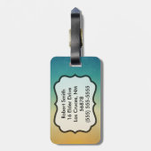 Gepersonaliseerd Bagagelabel Beach Sunset Palm Tre (Achterkant verticaal)