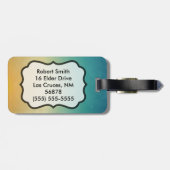 Gepersonaliseerd Bagagelabel Beach Sunset Palm Tre (Achterkant horizontaal)