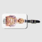 Gepersonaliseerd Bagagelabel - Blonde vrouw (Voorkant (horizontaal))