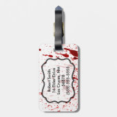 Gepersonaliseerd Bagagelabel Blood Splatter Vampir (Achterkant verticaal)