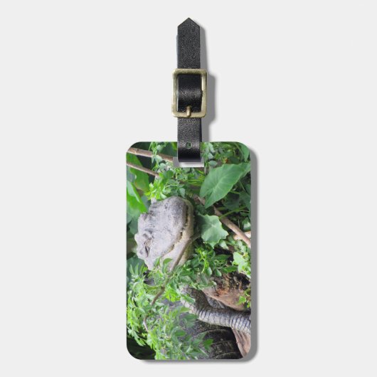 Gepersonaliseerd Bagagelabel - Comfy Gator (Voorkant verticaal)