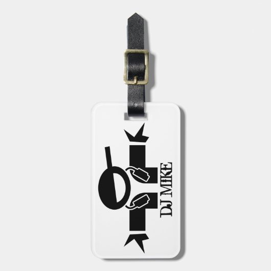 Gepersonaliseerd bagagelabel | DJ Gear (Voorkant verticaal)