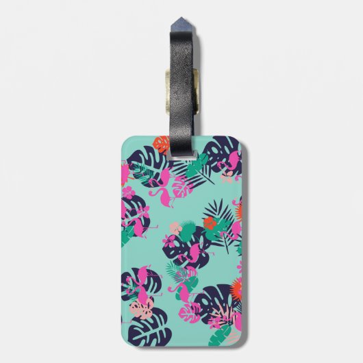 Gepersonaliseerd Bagagelabel Flamingo (Achterkant verticaal)