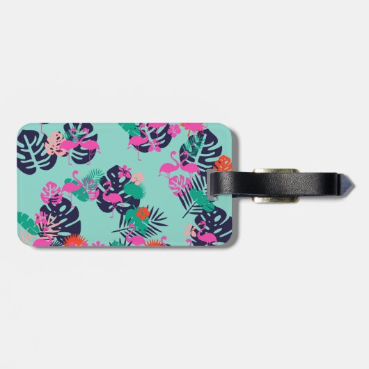 Gepersonaliseerd Bagagelabel Flamingo (Achterkant horizontaal)