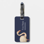 Gepersonaliseerd Bagagelabel Flamingo (Achterkant verticaal)