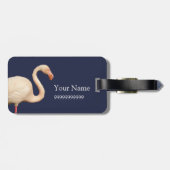 Gepersonaliseerd Bagagelabel Flamingo (Achterkant horizontaal)