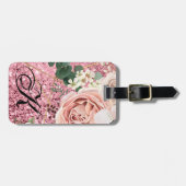 Gepersonaliseerd Bagagelabel Geometric Garden Roos (Voorkant horizontaal)