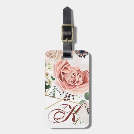 Gepersonaliseerd Bagagelabel Geometrische tuinbouw (Voorkant verticaal)