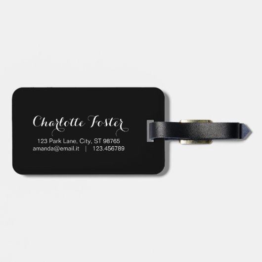 Gepersonaliseerd Bagagelabel gestreepte waterverf  (Achterkant horizontaal)