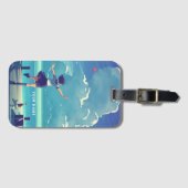 Gepersonaliseerd Bagagelabel grillige Japanse kuns (Voorkant (horizontaal))