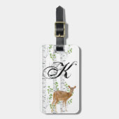 Gepersonaliseerd Bagagelabel Herten Doe Buck Bos H (Voorkant verticaal)