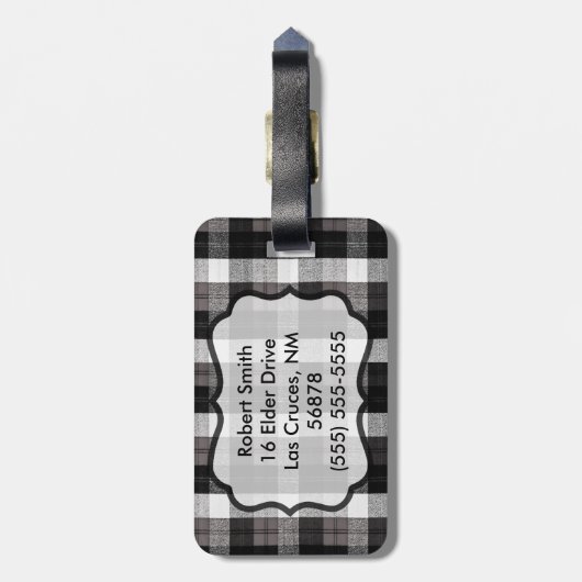 Gepersonaliseerd Bagagelabel Herten Doe Buck Bos H (Achterkant verticaal)