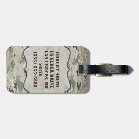 Gepersonaliseerd Bagagelabel Leger OCP Camo Unifor (Achterkant horizontaal)