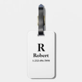 Gepersonaliseerd Bagagelabel met naam en telefoonn (Achterkant verticaal)