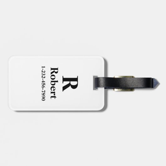 Gepersonaliseerd Bagagelabel met naam en telefoonn (Achterkant horizontaal)