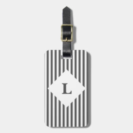 Gepersonaliseerd bagagelabel met zwarte en witte s