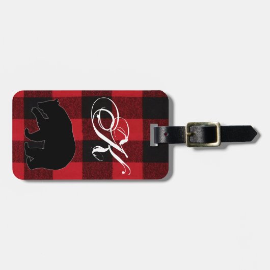 Gepersonaliseerd Bagagelabel rood buffel speldenBe (Voorkant horizontaal)