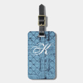 Gepersonaliseerd Bagagelabel rustieke Tin Paneel P (Voorkant verticaal)