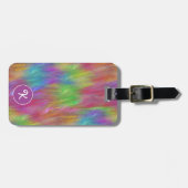 Gepersonaliseerd Bagagelabel van gesmolten regenbo (Voorkant horizontaal)