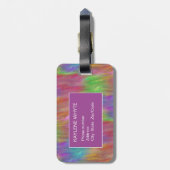 Gepersonaliseerd Bagagelabel van gesmolten regenbo (Achterkant verticaal)