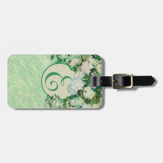 Gepersonaliseerd Bagagelabel Van Gogh Rozen (Voorkant horizontaal)
