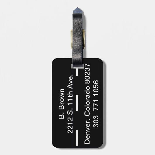 Gepersonaliseerd Bagagelabel van het kind Dieren e (Achterkant verticaal)