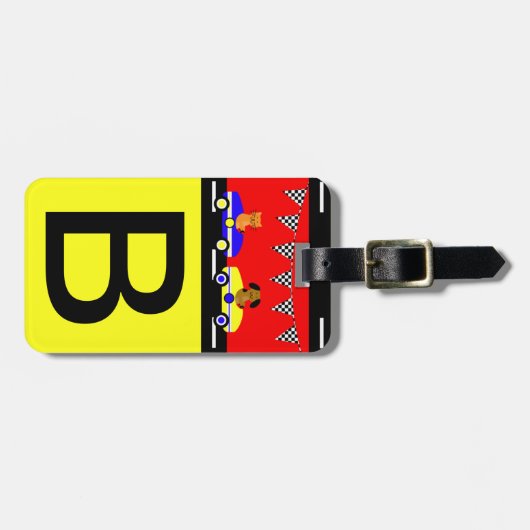 Gepersonaliseerd Bagagelabel van het kind Dieren e (Voorkant horizontaal)