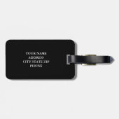 Gepersonaliseerd bagagelabel van monogram argyle (Achterkant horizontaal)