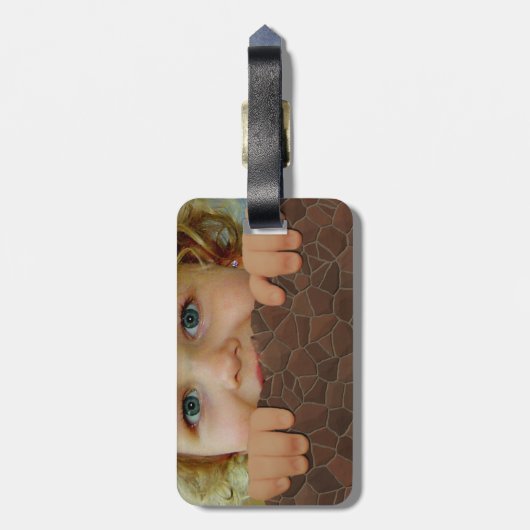 Gepersonaliseerd Bagagelabel Voeg uw Afbeelding en (Achterkant verticaal)