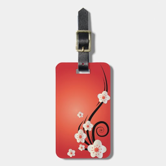 Gepersonaliseerd Bagagelabel voor bloesem van kers (Voorkant verticaal)