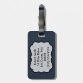 Gepersonaliseerd Bagagelabel Witte Bloemen op D (Achterkant verticaal)