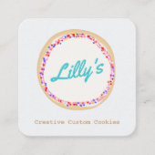 Gepersonaliseerd Bakery Specialized Cookie Logo Vierkante Visitekaartje (Voorkant)