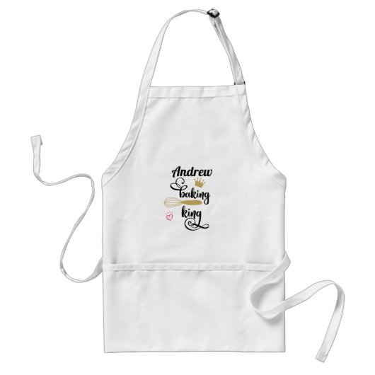 Gepersonaliseerd Baking King Standaard Schort (Voorkant)