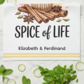 Gepersonaliseerd bakken is de Spice of Life Handdo Theedoek (Gevouwen)